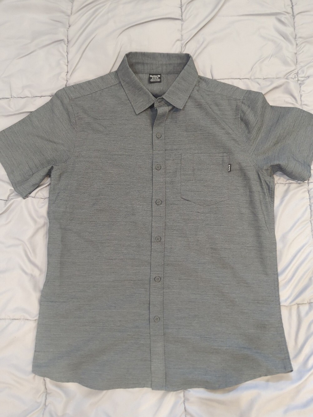 Hurley Charcoal Gray Short-Sleeve Button-Down Shirt - Picture 7 of 12
